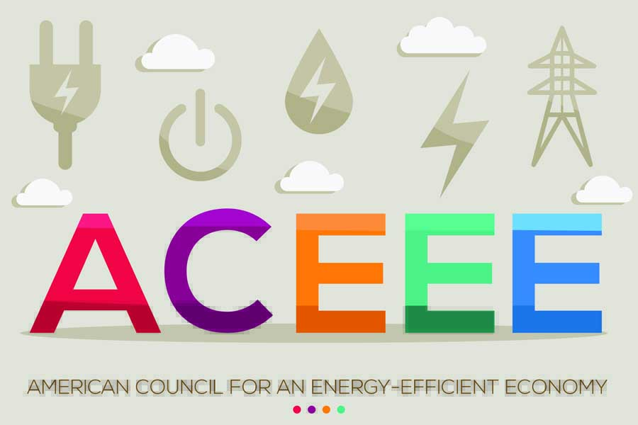 ACEEE mean (American Council for an Energy) Energy acronyms ,letters and icons ,Vector illustration.