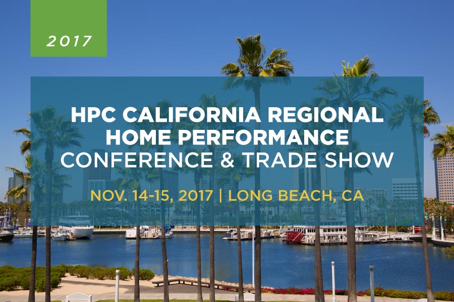 A graphic for 2017 ACI California Regional Home Performance Conference & Trade Show.