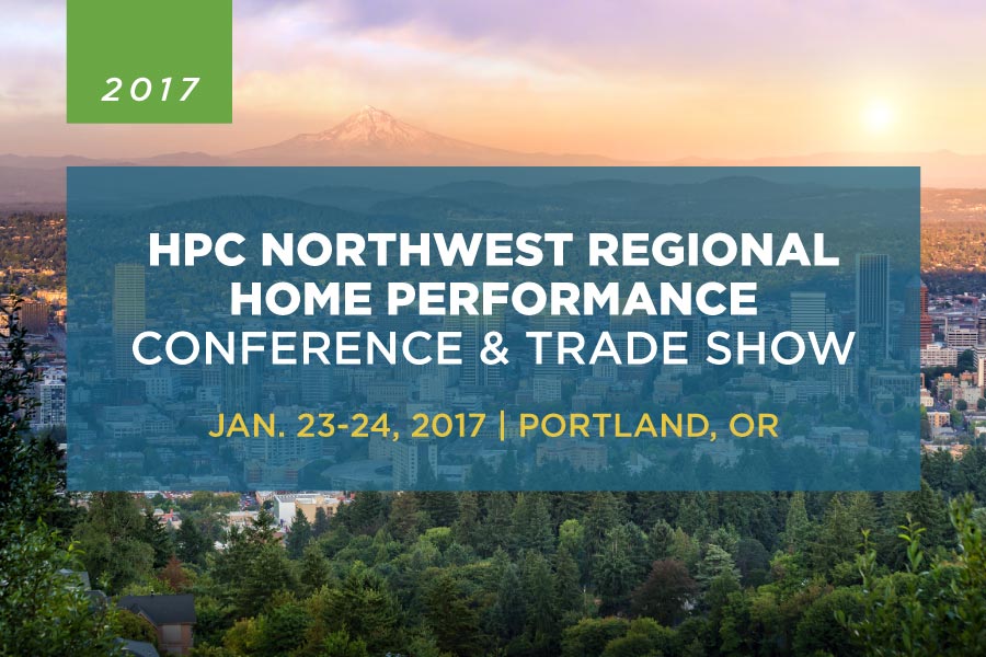 A graphic for 2017 ACI Northwest Regional Home Performance Conference & Trade Show.