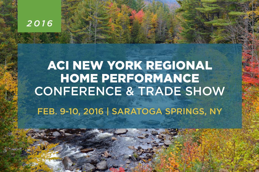A graphic for 2016 New York Regional Home Performance Conference & Trade Show.