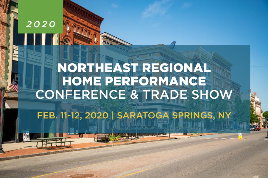 A graphic for 2020 ACI Northeast Regional Home Performance Conference & Trade Show.