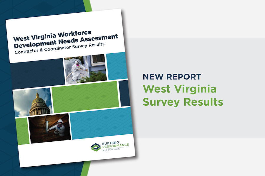 Graphic featuring the cover of the West Virginia Workforce Development Needs Assessment and text reading, "New Report: West Virginia Survey Results"