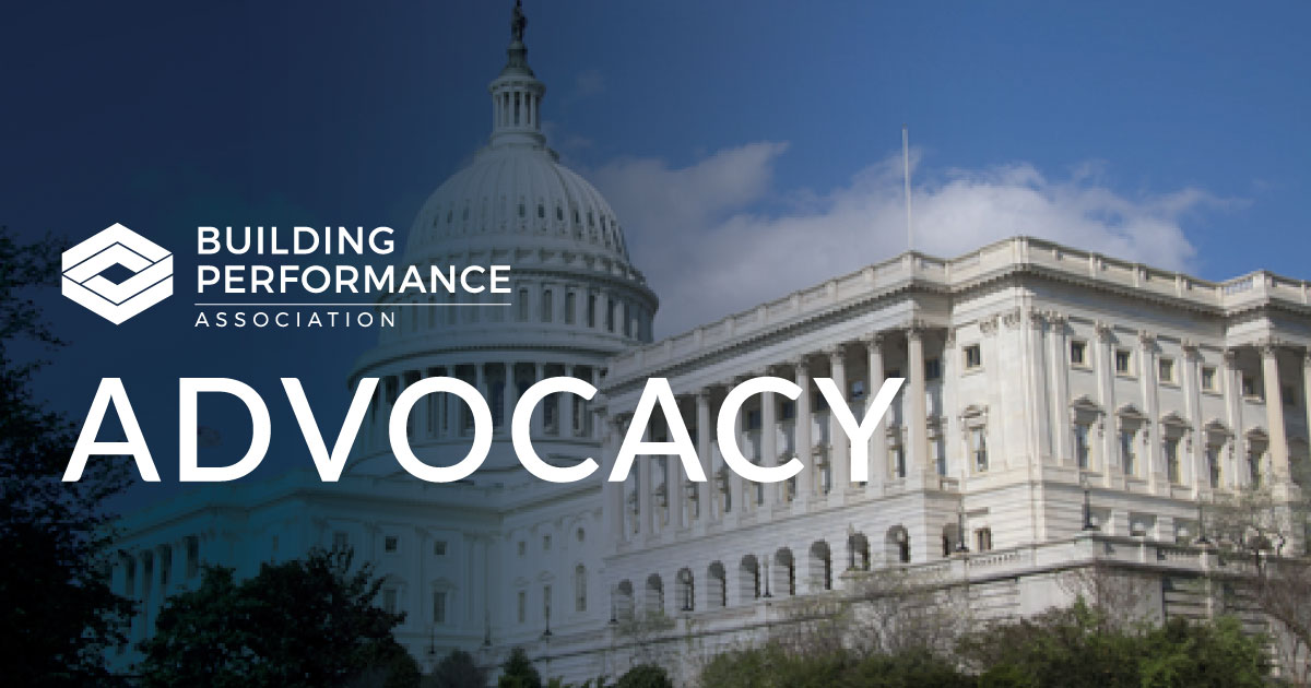 US Capitol building with the BPA logo and in large text saying "Advocacy."