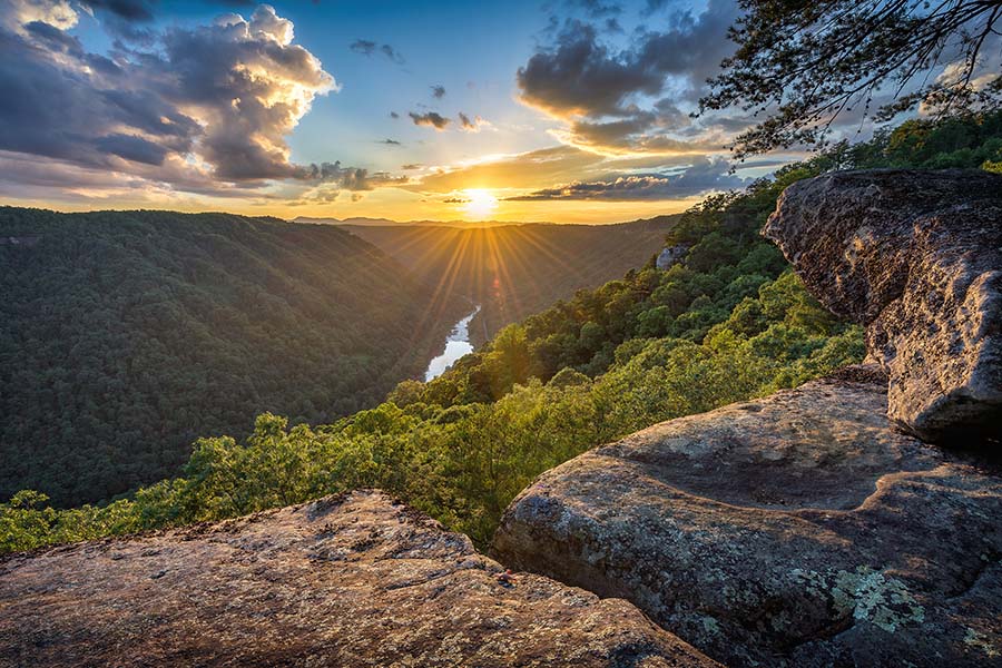 A photo of west Virginia landscape.