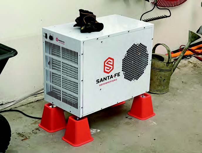Product photo of a Santa-Fe dehumidifier system outside