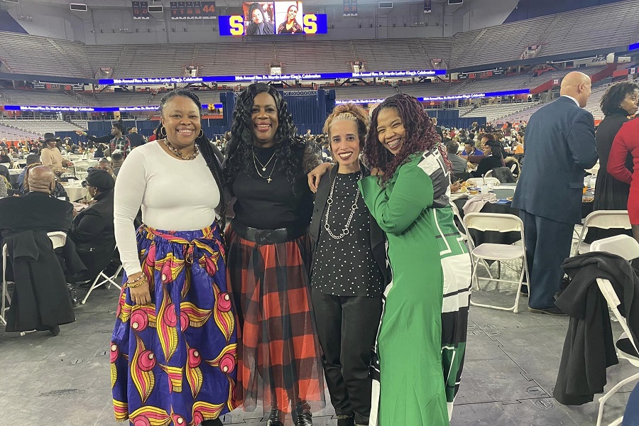Group of women at Syracuse University MLK event