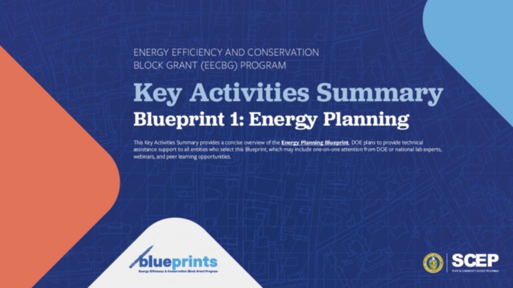 EECBG Key Activities Summary 
Blueprint1: Energy Planning