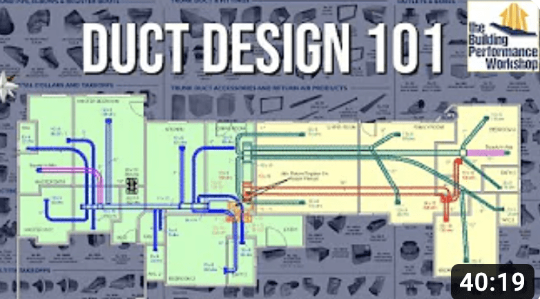 Duct Design 101 with a map graphic