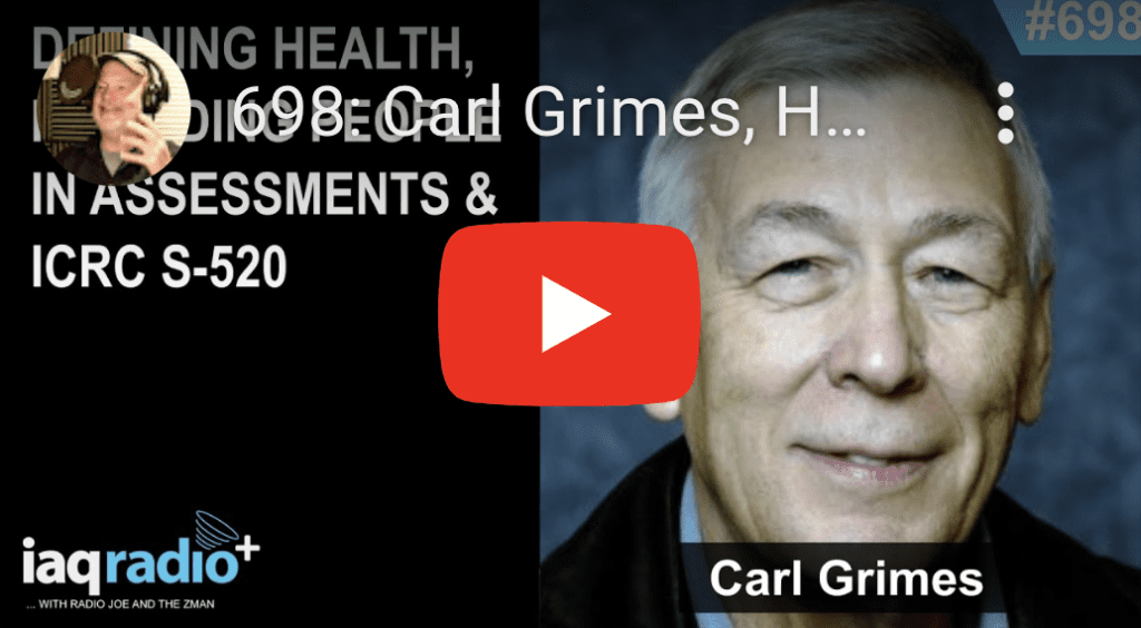 IAQ Radio YouTube interview with Carl Grimes