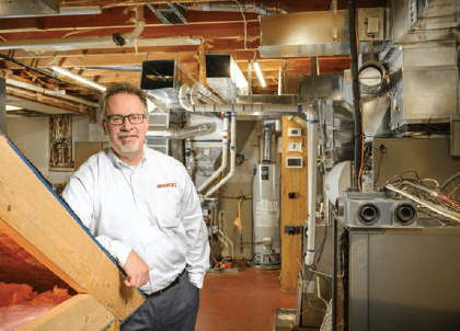 Rob Minnick at HVAC training facility