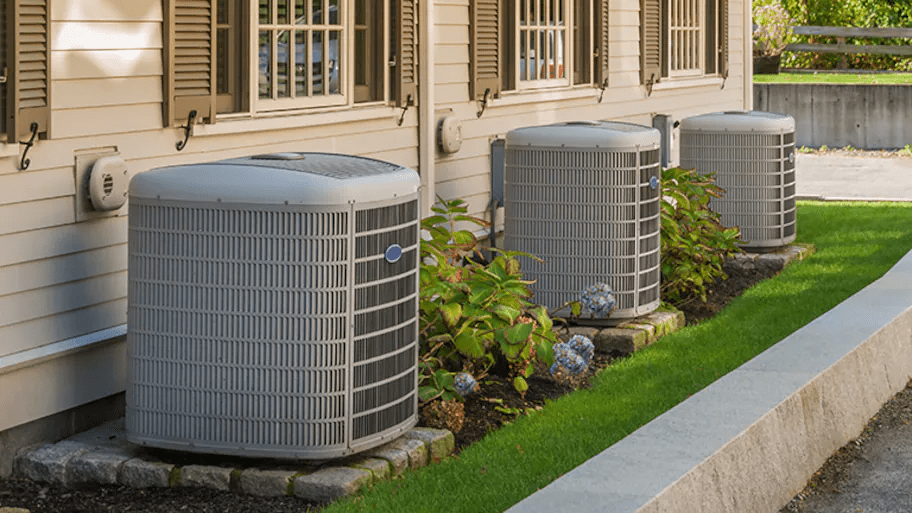 HVAC outside multifamily home