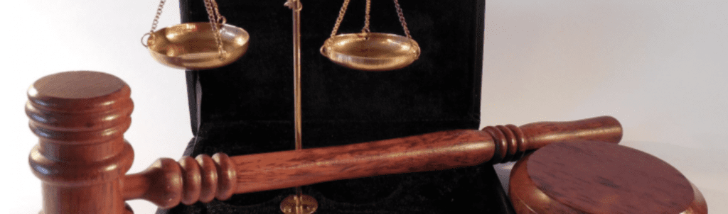 Scales of Justice with a judges gavel