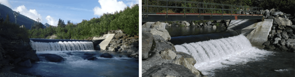 Hydroelectric dams in Cordova, Alaska. Photos from Cordova Electric Cooperative