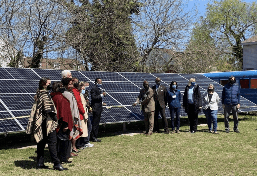 Ribbon cutting for solar project