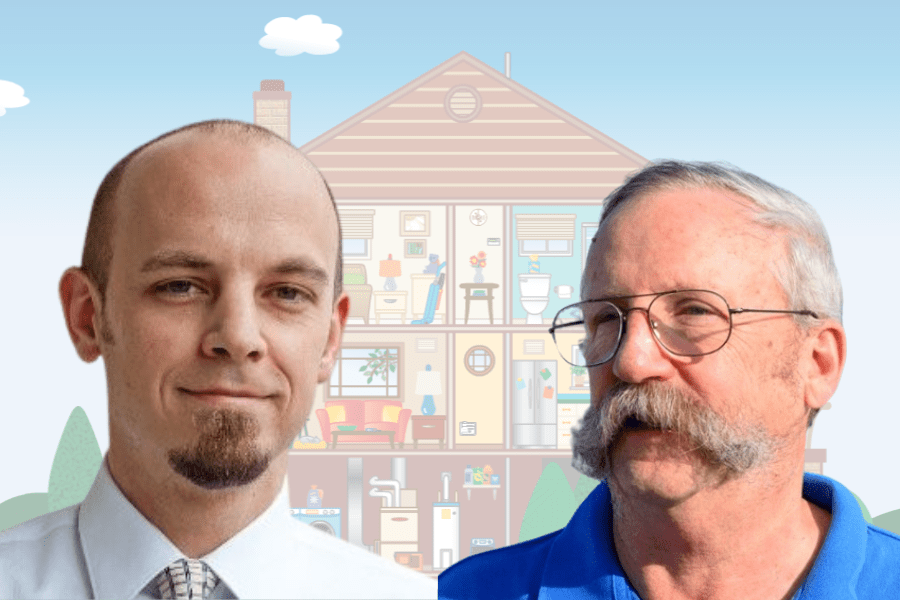 Paul Raymer and Nick Hurst, house background