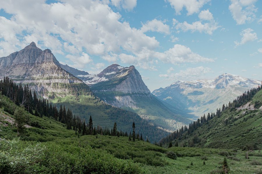 Landscape of Montana with mountains