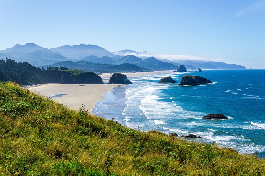 Landscape of Oregon on the beach