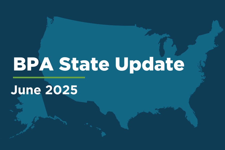 June 2025 State Update A U.S. map with the text, "BPA State Update June 2025"
