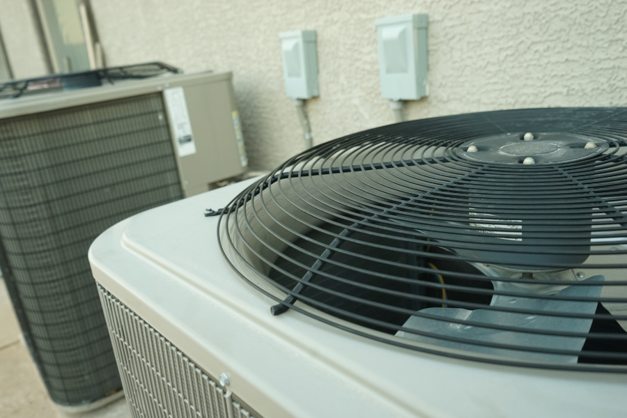 Close up of HVAC unit