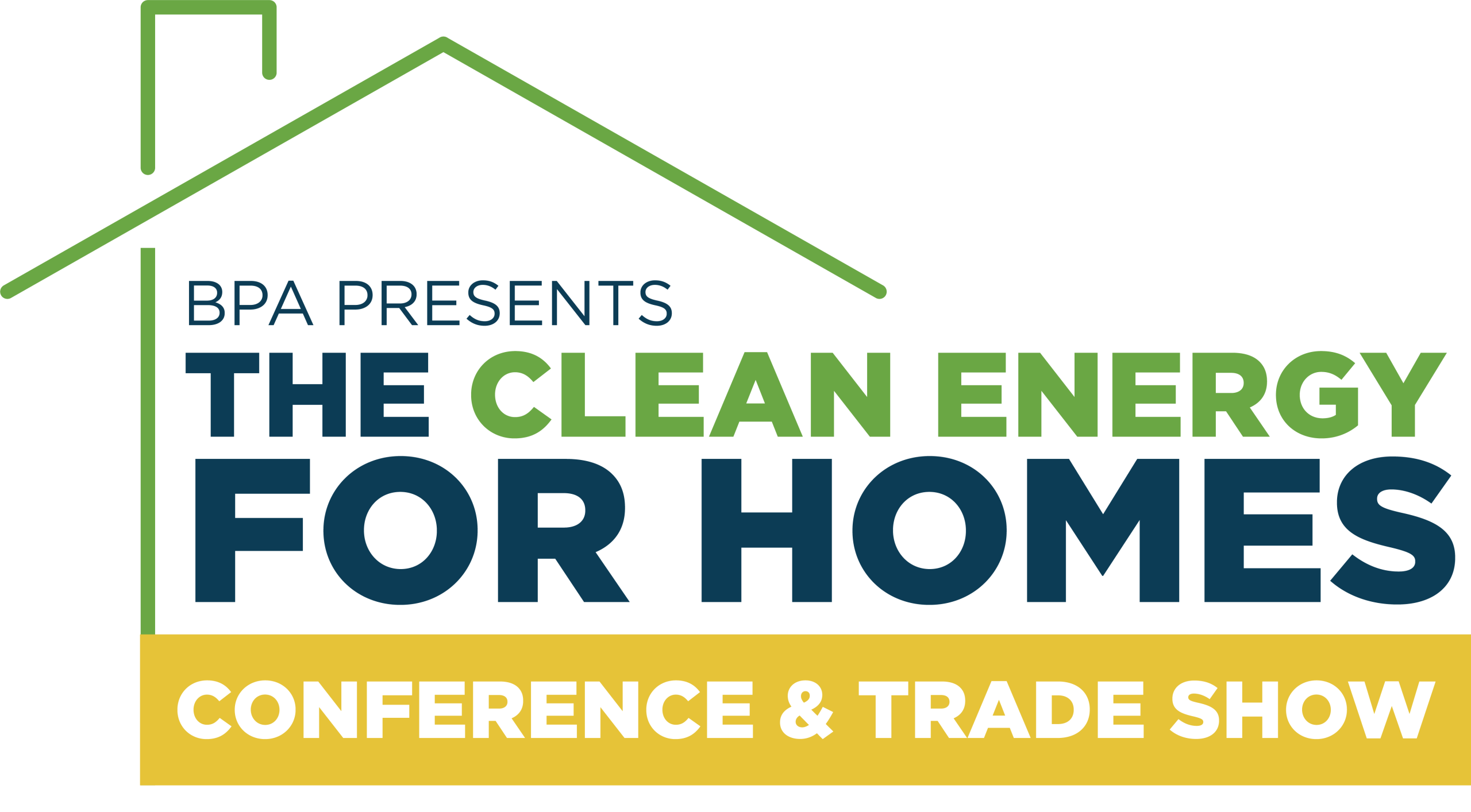 Clean energy for homes conference and trade show logo on a transparent background