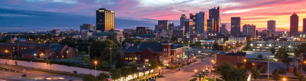 Dusk view of Columbus, Ohio