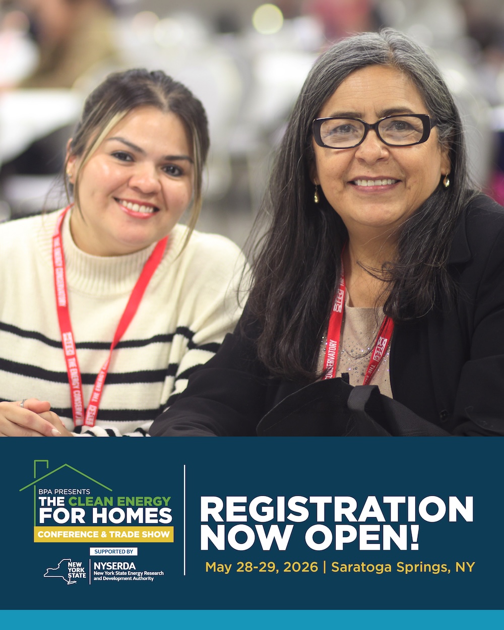Two women at the Clean Energy for Homes Conference