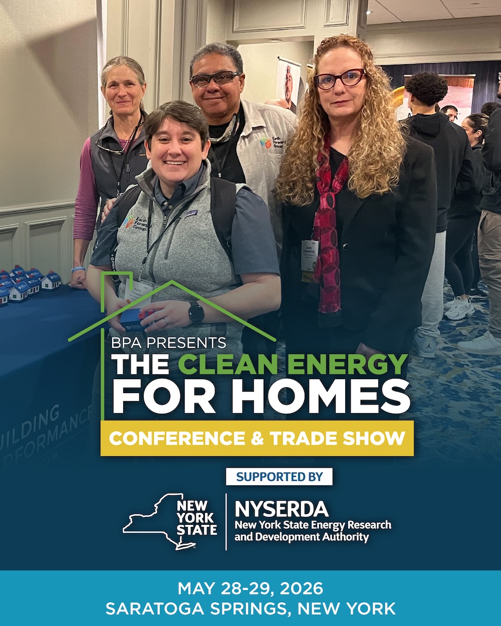 Group of attendees at the Clean Energy for Homes Conference