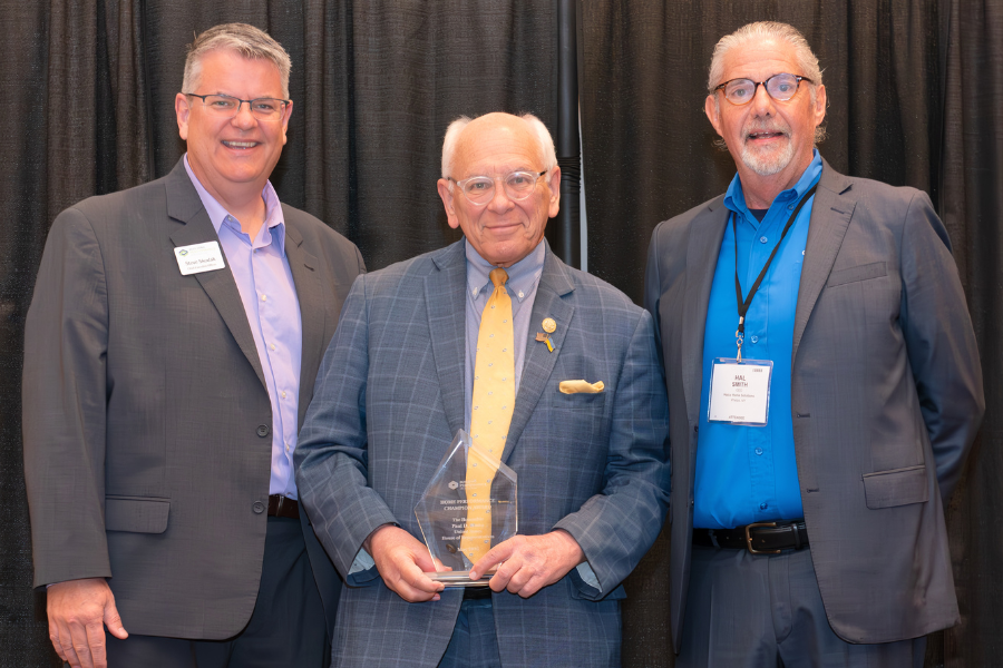 (From left to right) Building Performance Association CEO Steve Skodak, Congressman Paul Tonko, Halco Founder and CEO Hal Smith. The Building Performance Association honored Congressman Tonko with their Home Performance Champion Award.